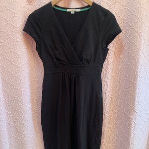 Boden Jersey Black Faux Wrap Dress Sz 4L